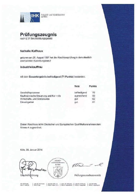 Industriekauffrau IHK